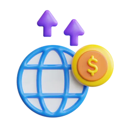 Économie mondiale  3D Icon