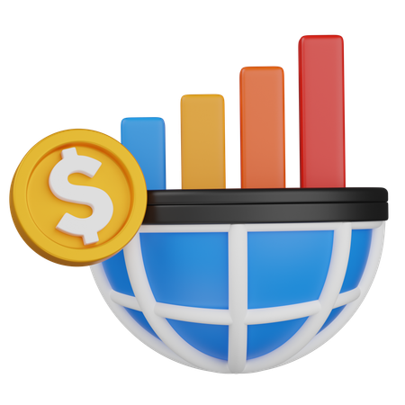 Statistiques économiques  3D Icon