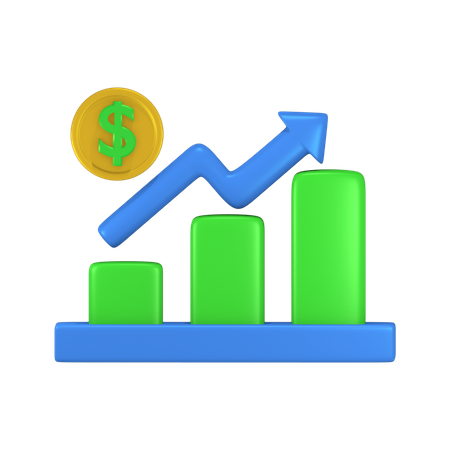 Économie en hausse  3D Illustration