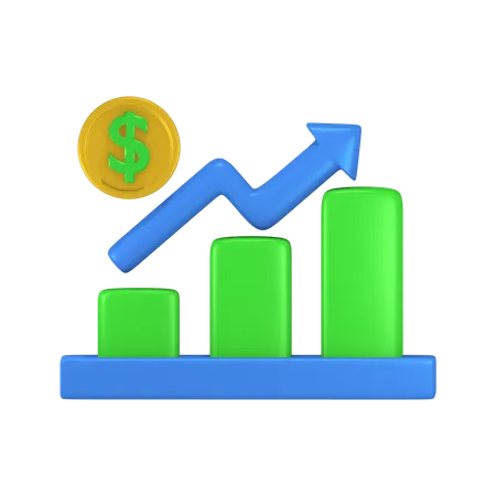 Économie en hausse  3D Illustration