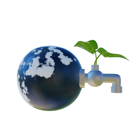 Économiser l'eau  3D Icon