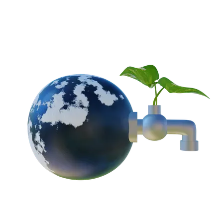 Économiser l'eau  3D Icon