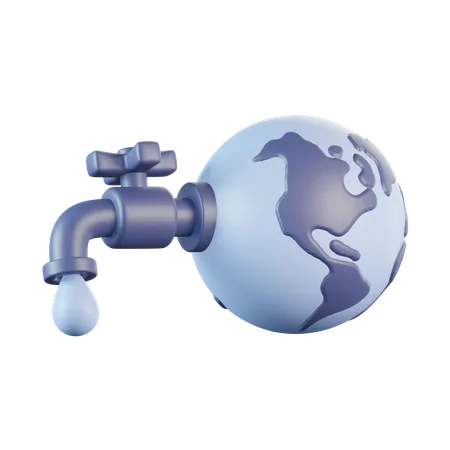 Économiser l'eau  3D Icon