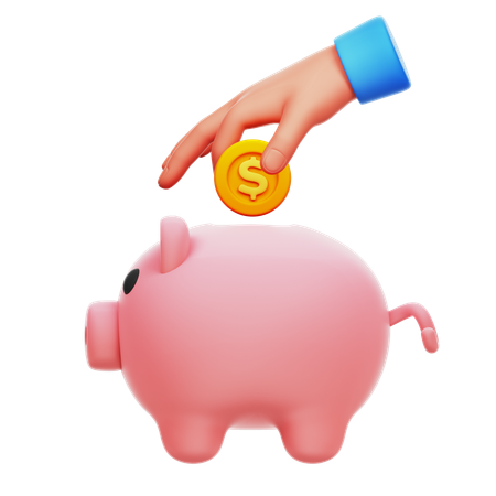 Economizando dinheiro  3D Icon