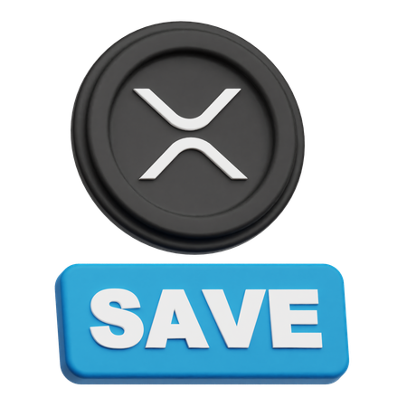 Economize moedas XRP  3D Icon