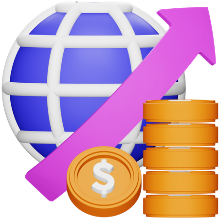Economy Growth  3D Icon