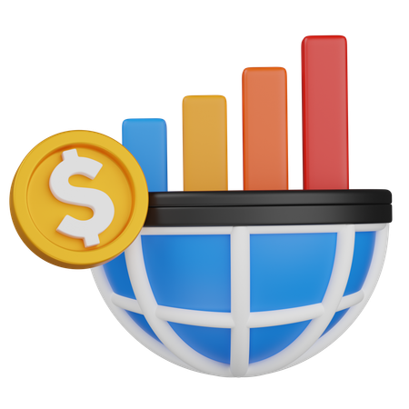 Economy Statistics  3D Icon