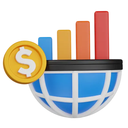 Economy Statistics  3D Icon