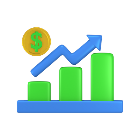 Economy up  3D Illustration