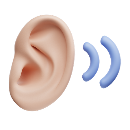 Oreille qui écoute  3D Icon