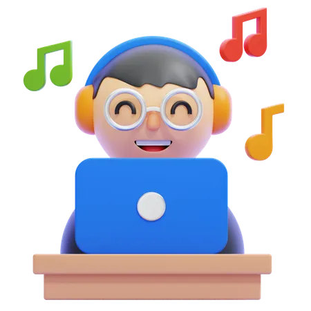 Écouter de la musique  3D Icon