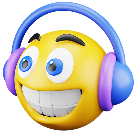 Écouter de la musique emoji  3D Icon