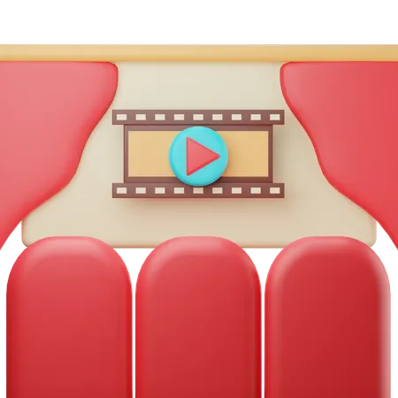 Écran de cinéma  3D Icon