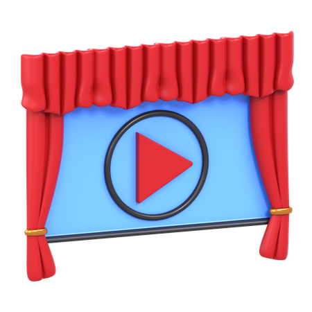 Écran de cinéma  3D Icon