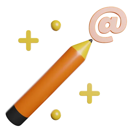 Écrire l'adresse e-mail  3D Icon