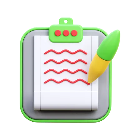 Écrire des notes  3D Icon