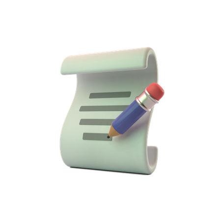 Écrire des notes  3D Icon