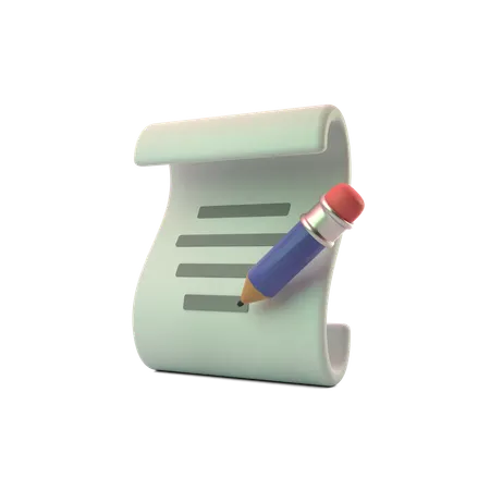 Écrire des notes  3D Icon