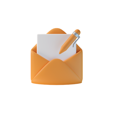 Écrire du courrier  3D Icon