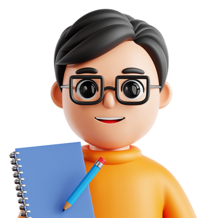 Écrivain  3D Icon