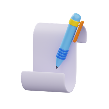 Écrivain  3D Icon