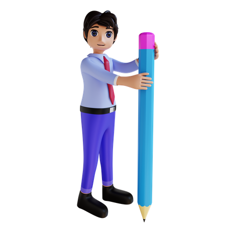 Écrivain professionnel  3D Illustration