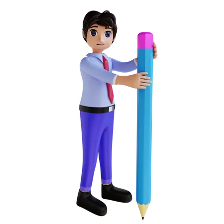 Écrivain professionnel  3D Illustration