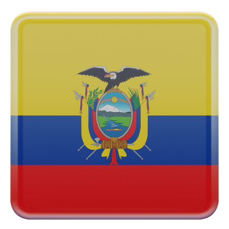 Ecuador Flag 3D Illustration