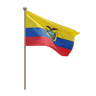 3d ecuador flag logo