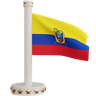 3d ecuador national flag illustration