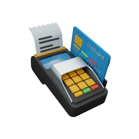 3 D Rendering Swipe Machine Isolated Useful For Business Company Economy Corporate And Finance 3D Icon