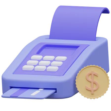 Credit Card Machine 3 D Icon Illustration 3D Icon