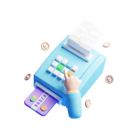 3 D Payment Terminal Icon Illustration Or 3 D Card Payment Terminal Icon Illustration 3D Icon