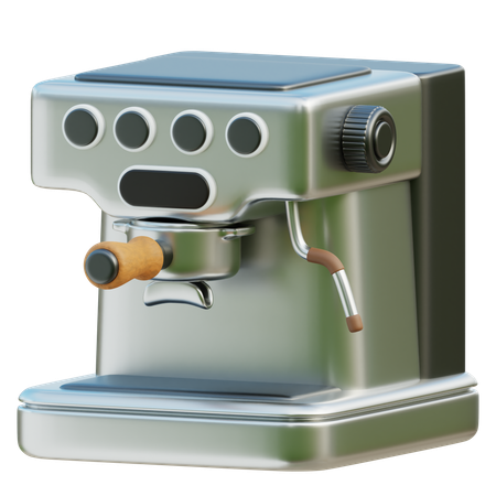 Espressomaschine aus Edelstahl  3D Icon