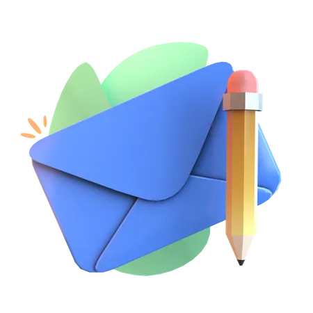 Edição de e-mail  3D Icon