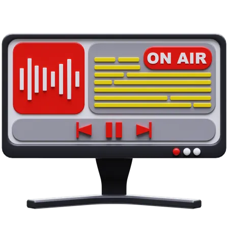 Edição de podcast  3D Icon