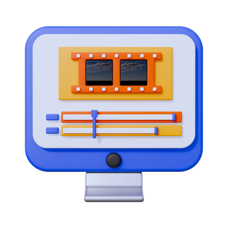 Edição de vídeo  3D Icon