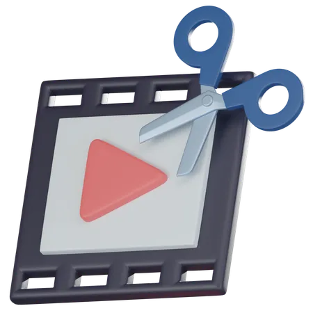 Edición de video  3D Icon