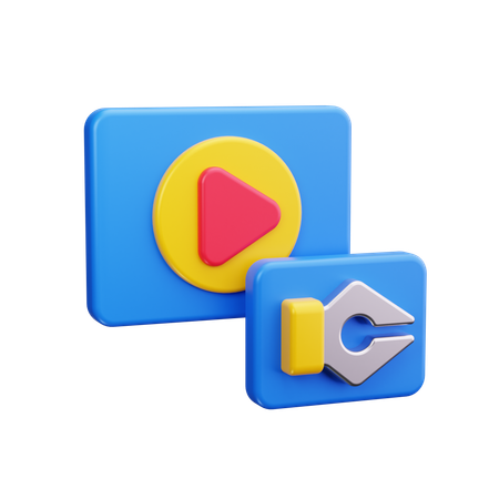 Edición de video  3D Icon