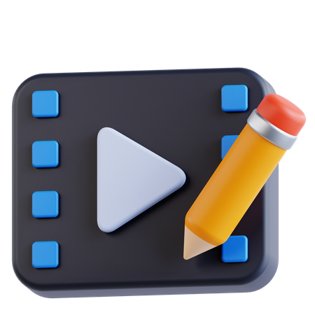 Edición de video  3D Icon