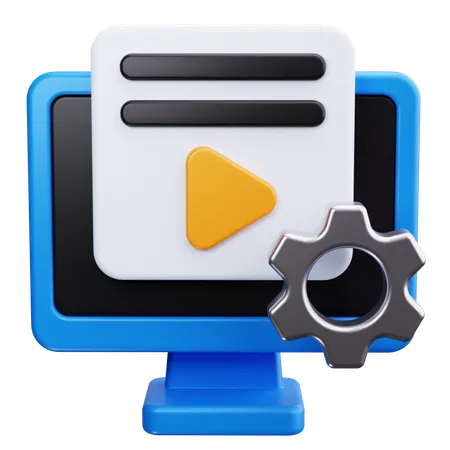 Edición de video  3D Icon