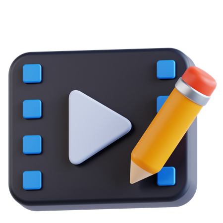Edición de video  3D Icon