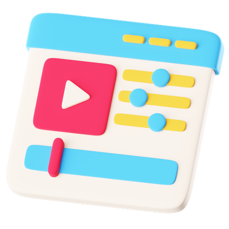 Edición de video  3D Icon