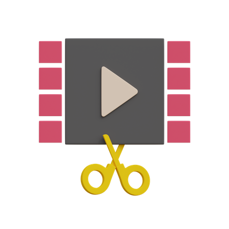 Edición de video  3D Icon