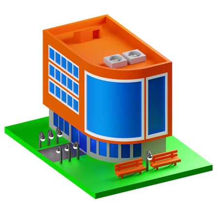 Edificio  3D Icon