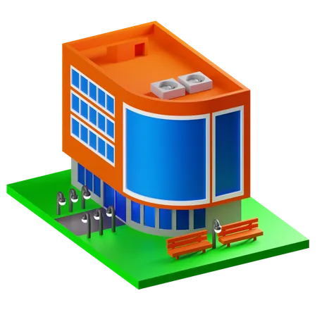 Edificio  3D Icon