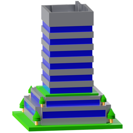 Edificio  3D Icon