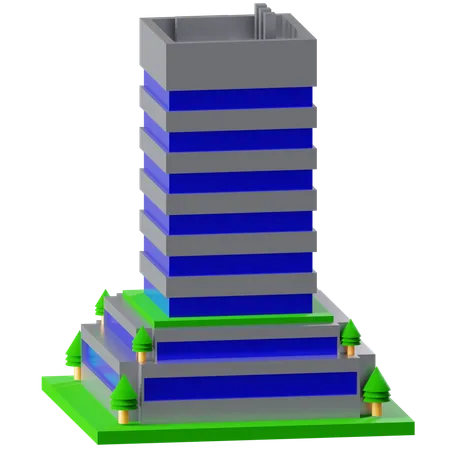 Edificio  3D Icon