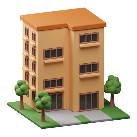 Edificio  3D Icon