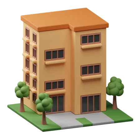 Edificio  3D Icon